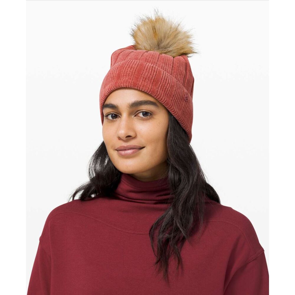 Lululemon Pom Perfection Beanie in Soft Cranberry
